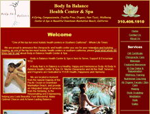 Tablet Screenshot of bodyinbalancedayspa.com